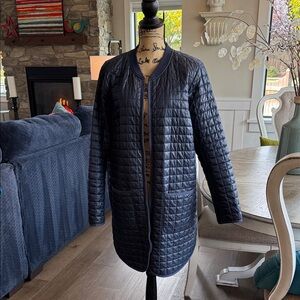 Athleta Navy Quilted Puffer Jacket